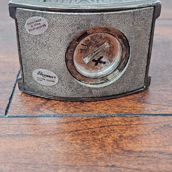 Elegance Silver Plated Bear Coin Bank Decorative Collectible - Picture 5 of 5